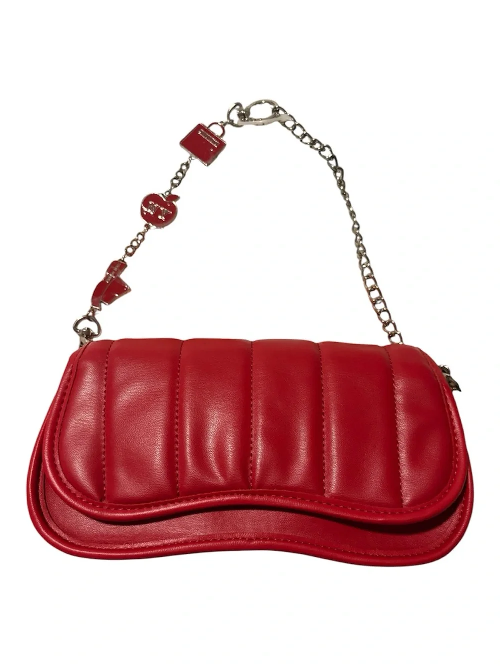 Red Shoulder Bag with Charm